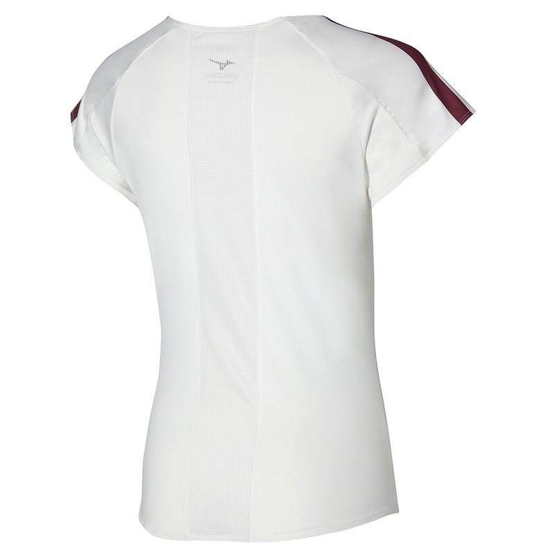 White Women's Mizuno Printed Tee T Shirts | TCB862149