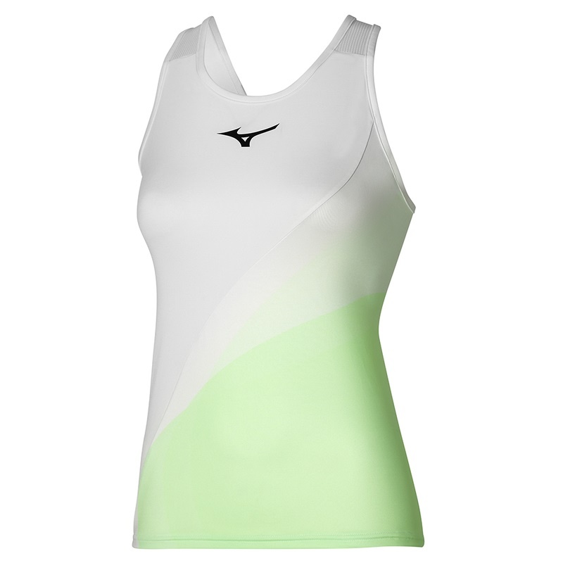 White Women\'s Mizuno Release Printed Tanks | BZC723491