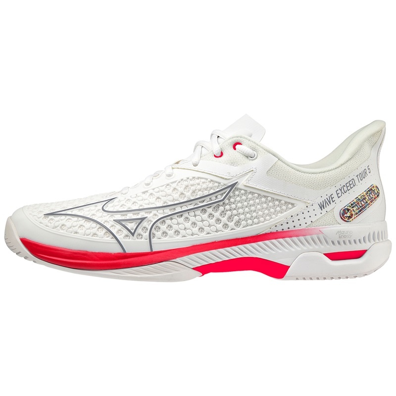 White Women\'s Mizuno Wave Exceed Tour 5 CC Tennis Shoes | URX187359