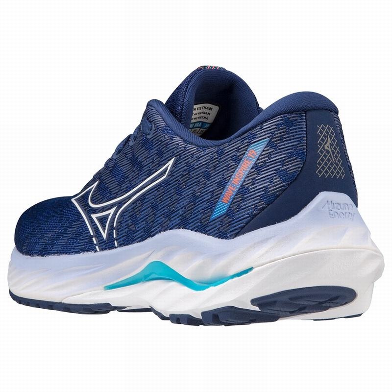 White Women's Mizuno Wave Inspire 19 Running Shoes | OKZ102954