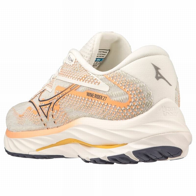 White Women's Mizuno Wave Rider 27 Running Shoes | THG509187