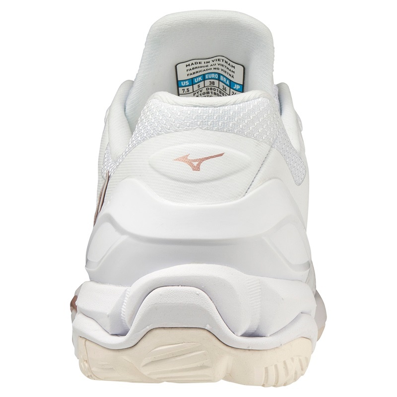 White Women's Mizuno Wave Stealth V Handball Shoes | YAD813674