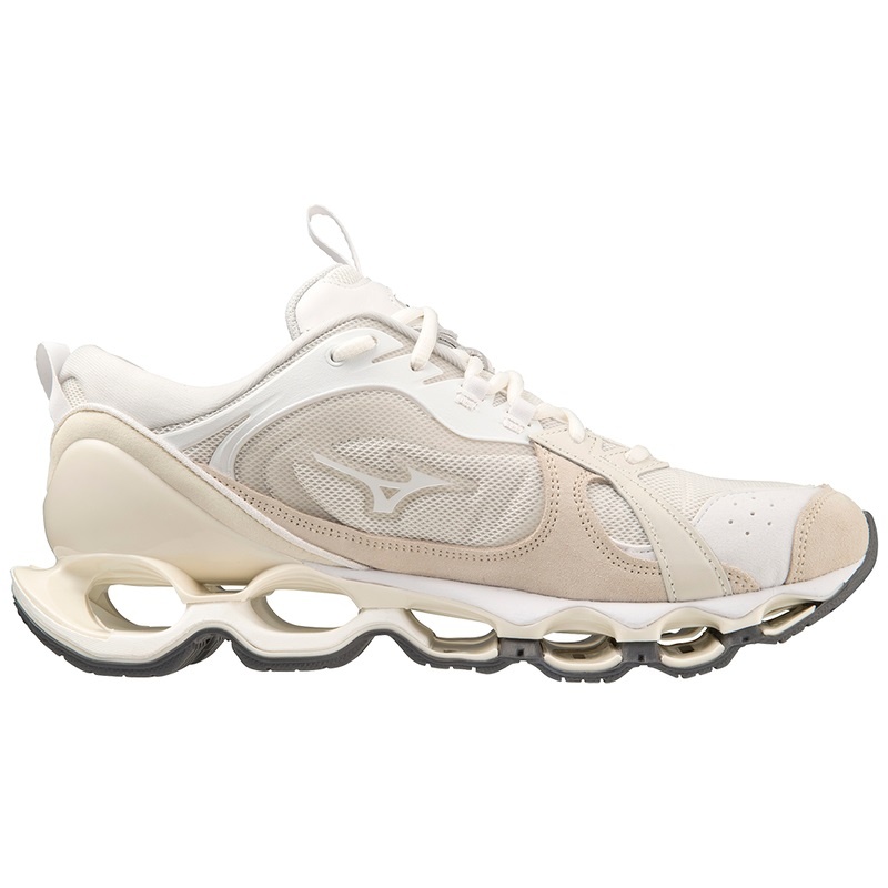 White / Beige Men's Mizuno Wave Prophecy Beta 2 Sneakers | AWE268730