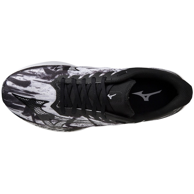 White / Black Men's Mizuno Wave Rebellion Sonic Running Shoes | JEN872354