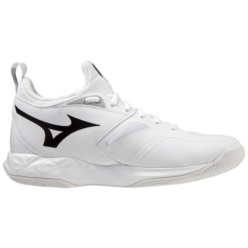 White / Black Women's Mizuno Wave Dimension Volleyball Shoes | JNW027195