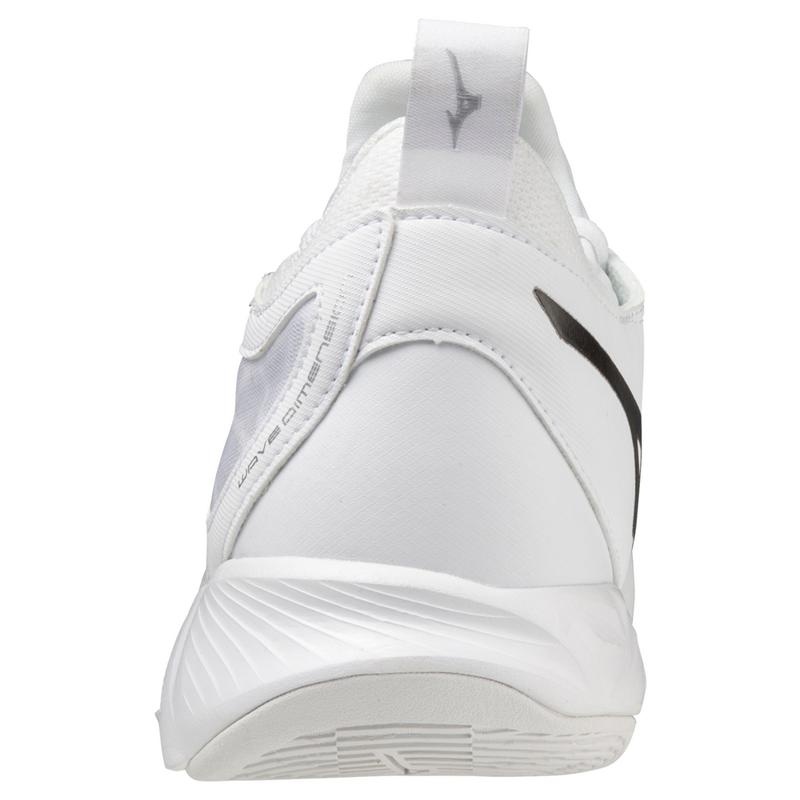 White / Black Women's Mizuno Wave Dimension Volleyball Shoes | JNW027195