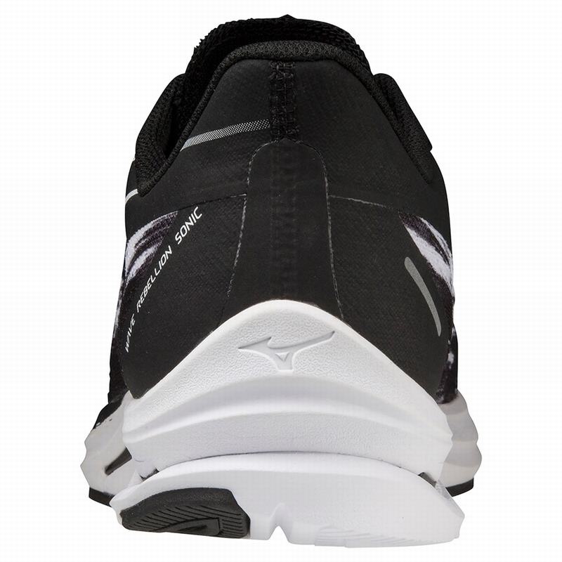 White / Black Women's Mizuno Wave Rebellion Sonic Running Shoes | MVD348251