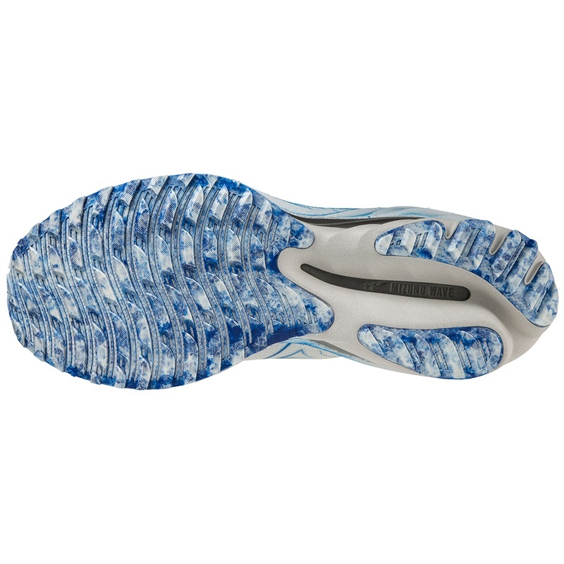 White / Blue Men's Mizuno Wave Neo Wind Running Shoes | MFL148736