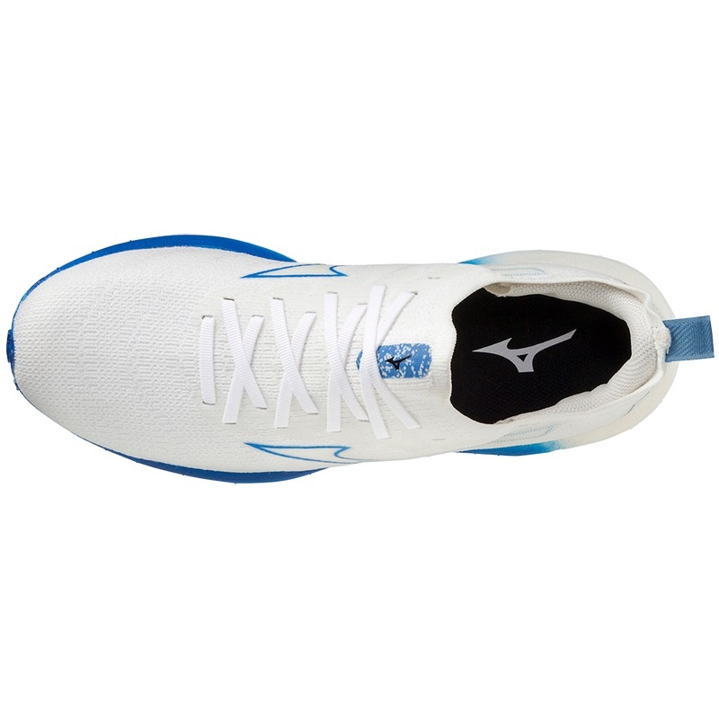 White / Blue Men's Mizuno Wave Neo Wind Running Shoes | MFL148736