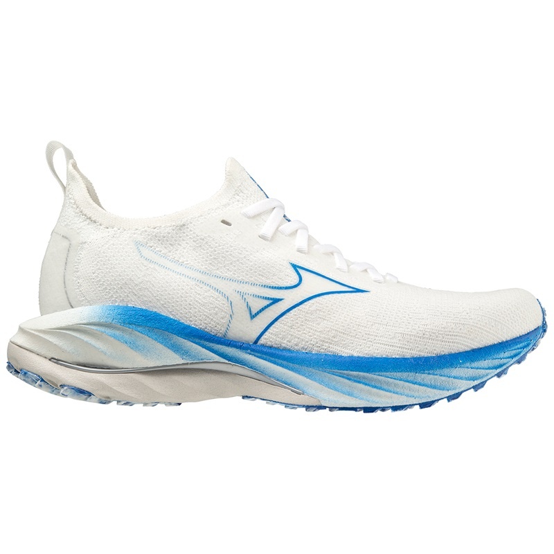 White / Blue Women's Mizuno Wave Neo Wind Running Shoes | BHK382591