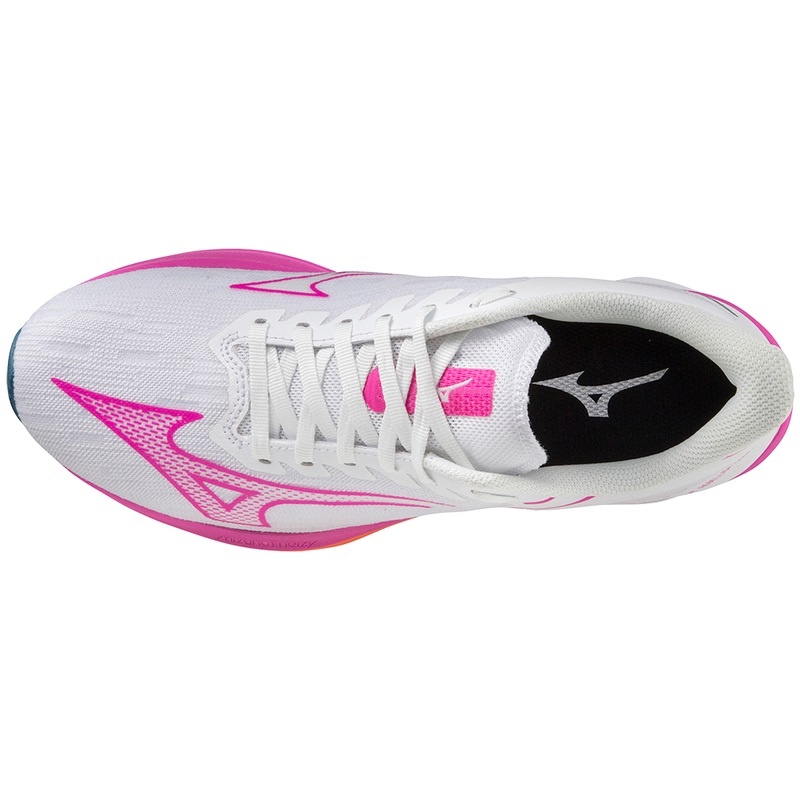 White / Blue Women's Mizuno Wave Rebellion Sonic Running Shoes | IXM175928