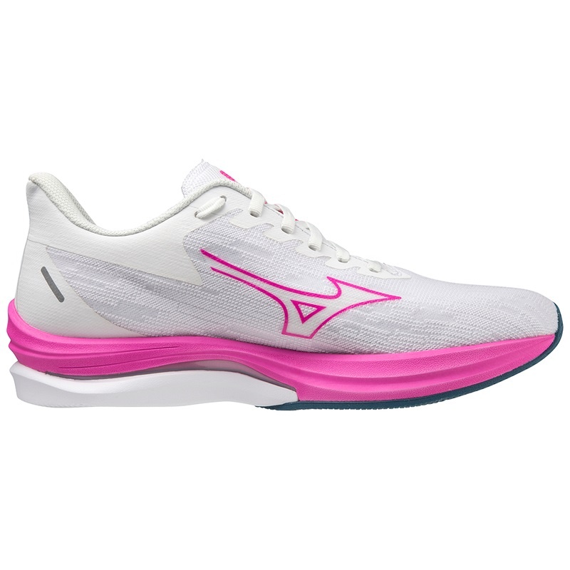 White / Blue Women's Mizuno Wave Rebellion Sonic Running Shoes | IXM175928