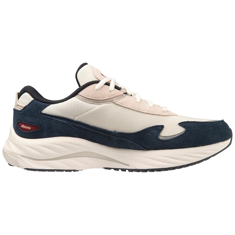 White / Brown / Blue Men's Mizuno Wave Rider Beta Sneakers | NZB143587