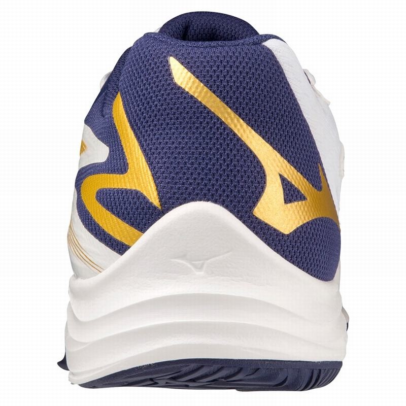 White / Gold Men's Mizuno Thunder Blade Z Volleyball Shoes | EGL204957