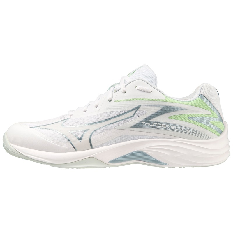 White / Green Women\'s Mizuno Thunder Blade Z Volleyball Shoes | SZV698520