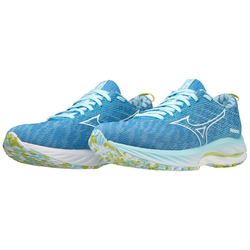 White / Green Women's Mizuno Wave Rider 26 Roxy Running Shoes | OGF619024