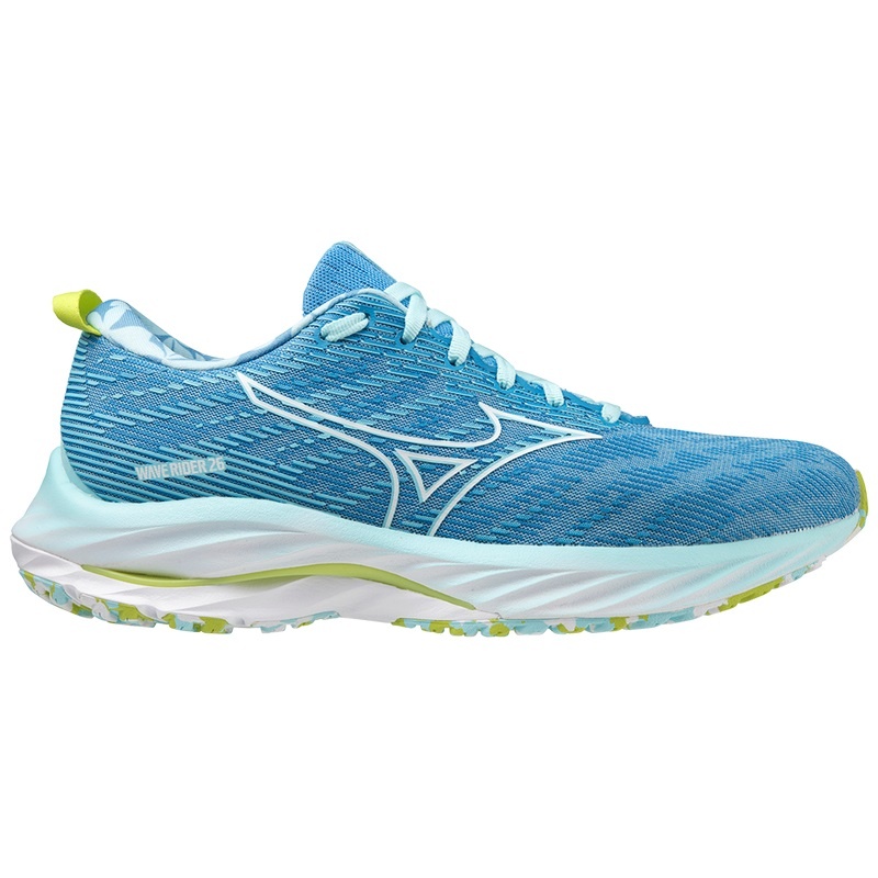 White / Green Women's Mizuno Wave Rider 26 Roxy Running Shoes | OGF619024