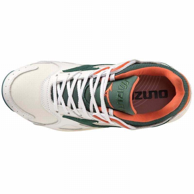 White / Green / Orange Men's Mizuno Sky Medal Sneakers | DAB209516