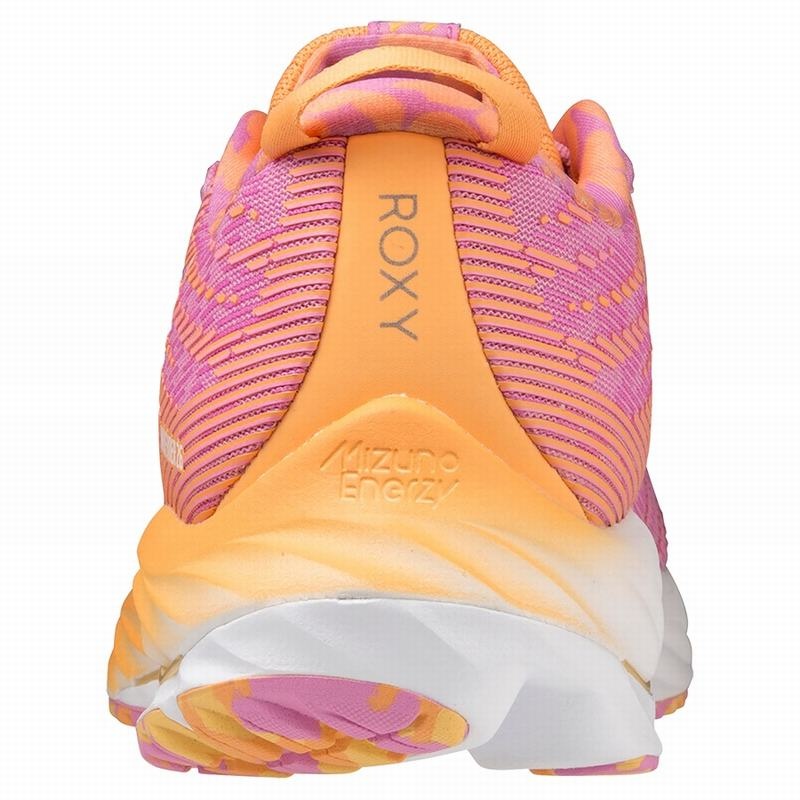 White / Orange Women's Mizuno Wave Rider 26 Roxy Running Shoes | XRN732065