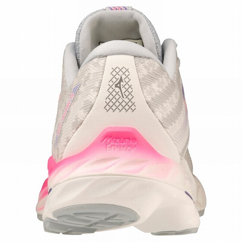 White / Pink Women's Mizuno Wave Inspire 19 Running Shoes | CHQ673951