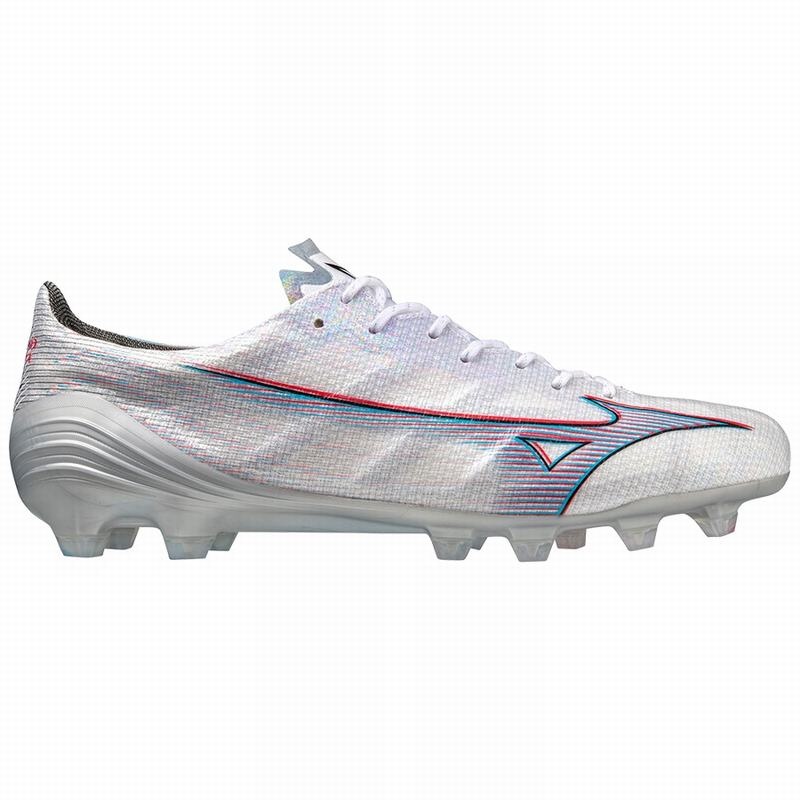 White / Red Men's Mizuno Alpha Japan Football Boots | YQL509216