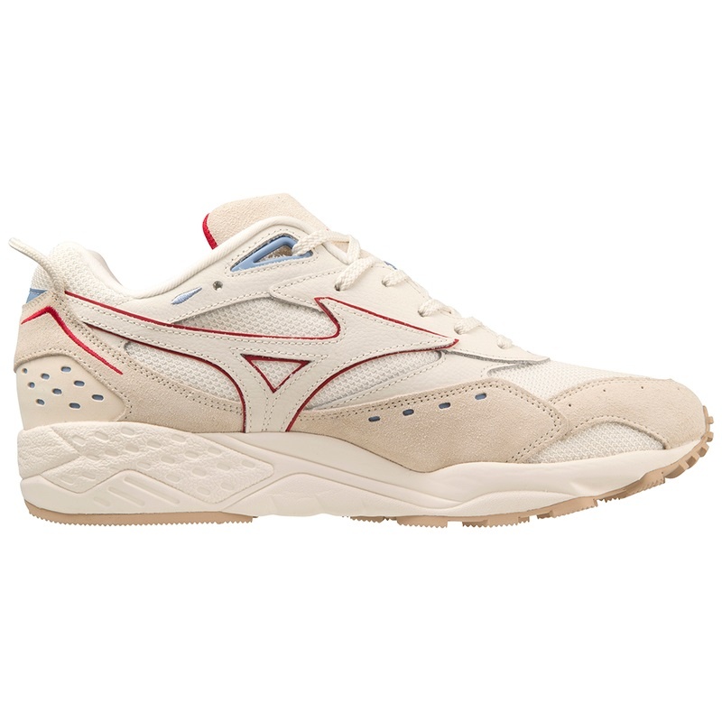 White / Red Men's Mizuno Contender Sneakers | KDC732419