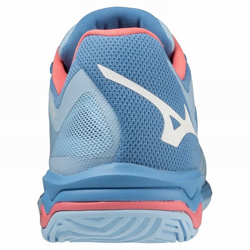 White / Rose Women's Mizuno Wave Exceed Light AC Tennis Shoes | NIC452918