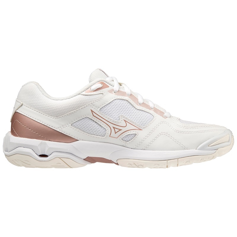 White / Rose Women's Mizuno Wave Phantom 3 Handball Shoes | MBO732601