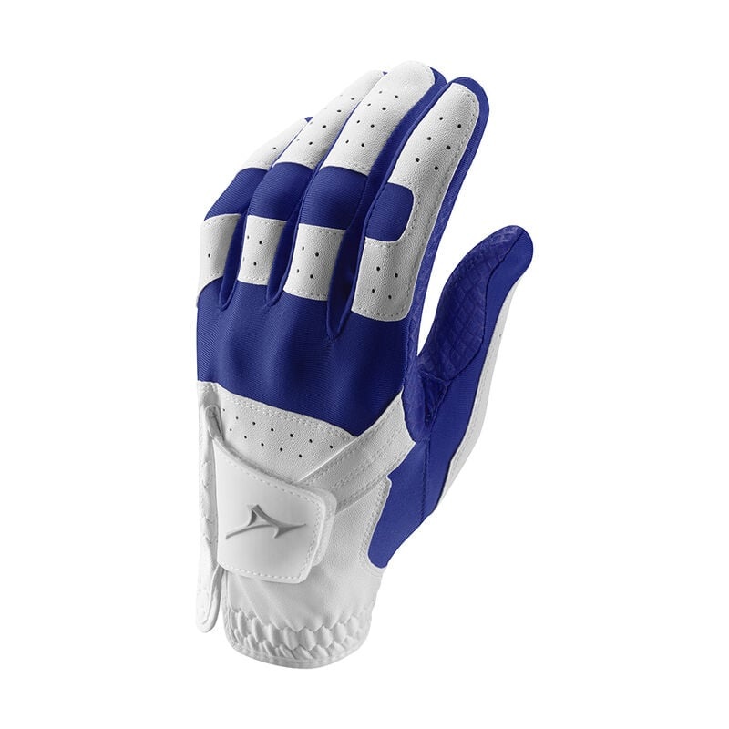 White / Royal Men\'s Mizuno Stretch Glove Left Hand Gloves | KGZ362847