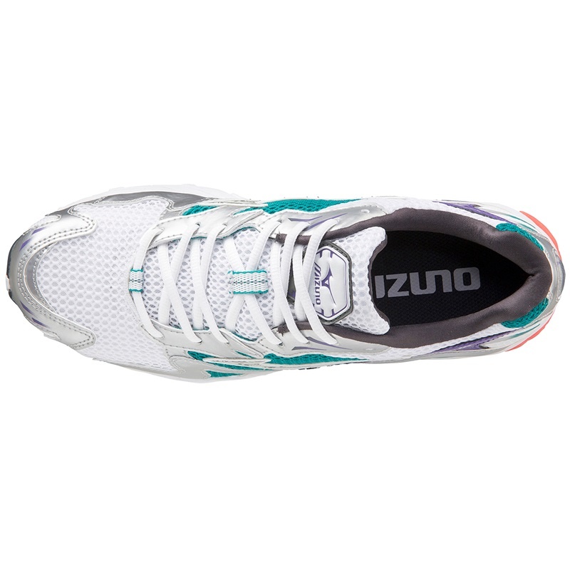 White / Silver Men's Mizuno Wave Rider 10 Sneakers | TFQ450216