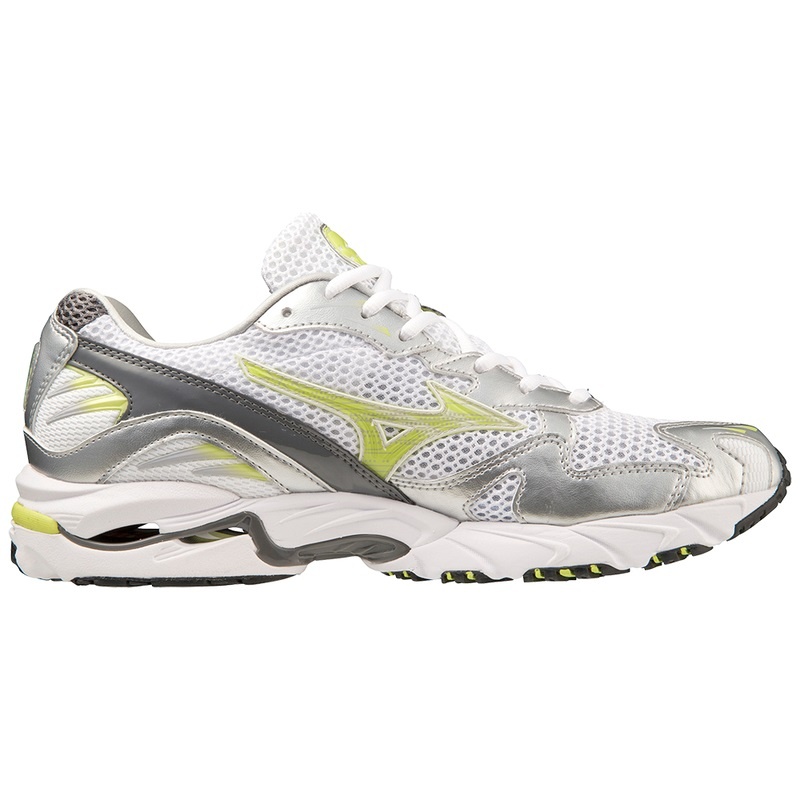 White / Silver Men's Mizuno Wave Rider 10 Sneakers | HUT049287