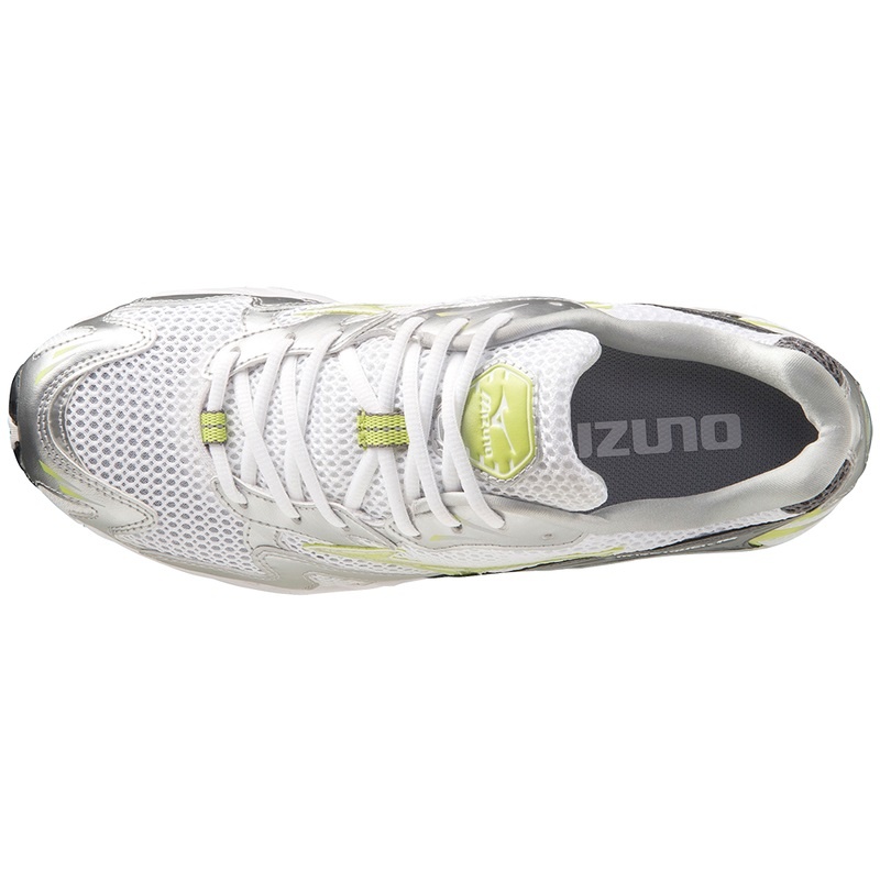 White / Silver Men's Mizuno Wave Rider 10 Sneakers | HUT049287