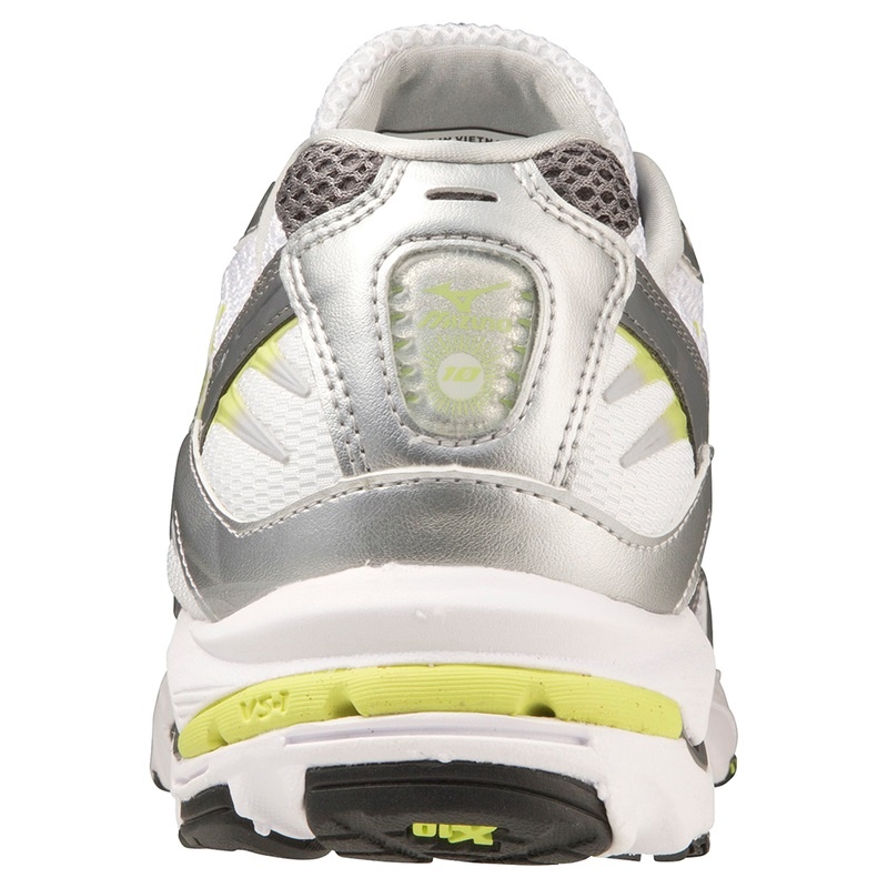 White / Silver Men's Mizuno Wave Rider 10 Sneakers | HUT049287