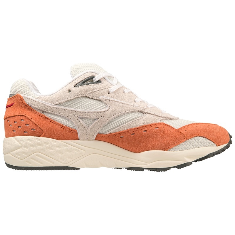 White / White / Orange Men's Mizuno Contender Sneakers | HNA079418