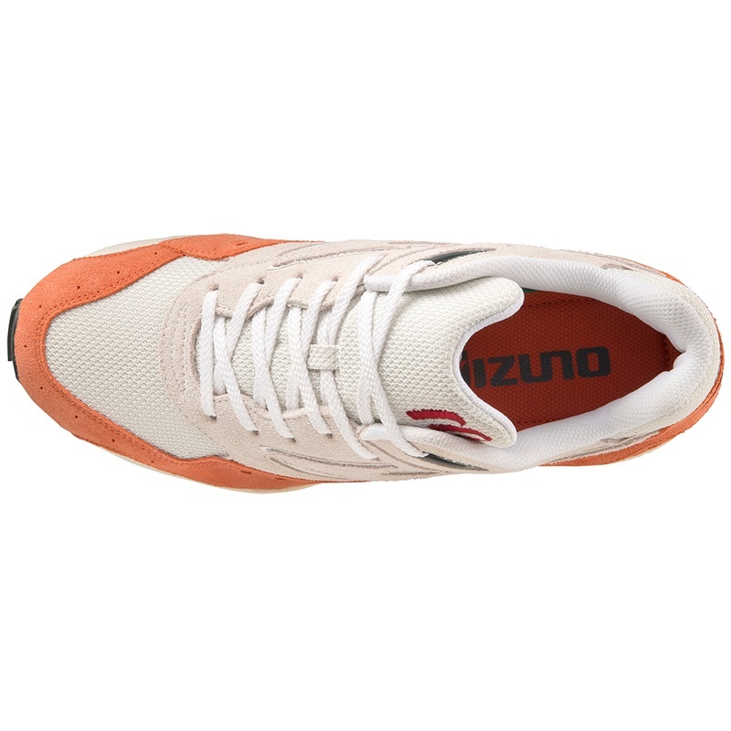 White / White / Orange Men's Mizuno Contender Sneakers | HNA079418