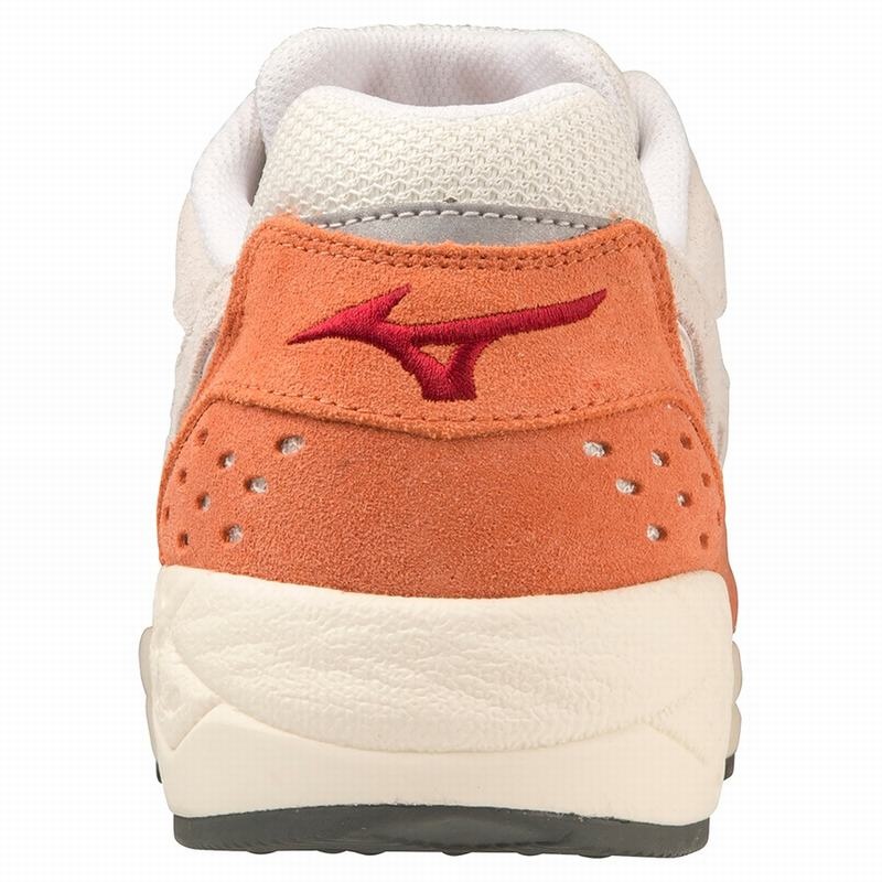 White / White / Orange Women's Mizuno Contender Sneakers | KQN013469