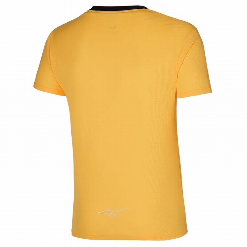 Yellow Men's Mizuno Dryaeroflow Tee T Shirts | CJA468302