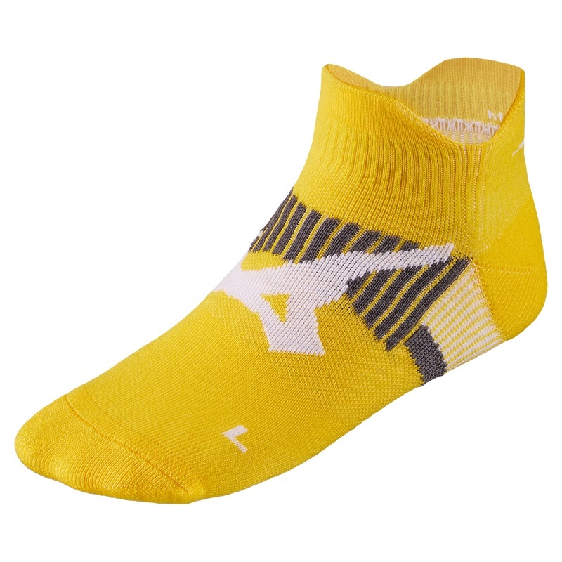 Yellow Men\'s Mizuno Drylite Race Mid Socks | XGC492178