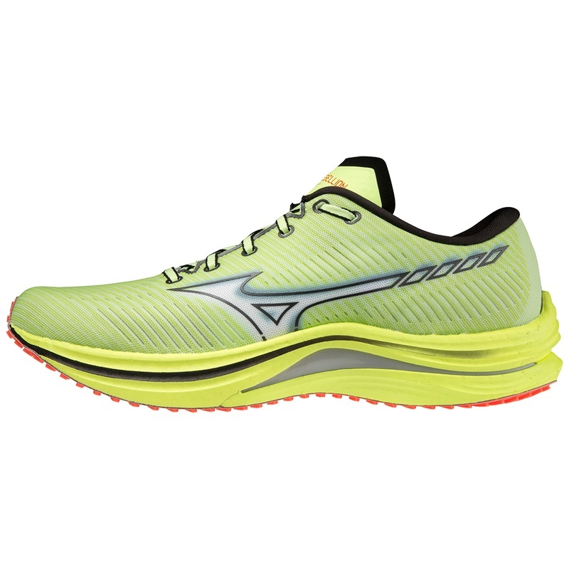 Yellow Men\'s Mizuno Wave Rebellion Running Shoes | SYF928671